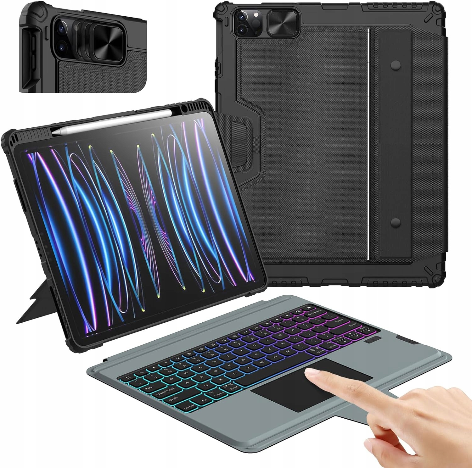 Pouzdro s klávesnicí Nillkin pro iPad Pro 12.9, 7 barev, 500 mAh