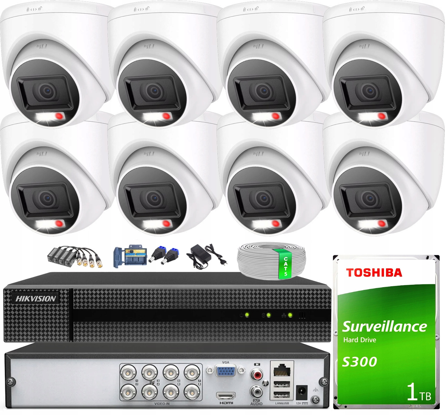 Monitorovací sada 8 Kamer 8MPx Externí na kroucení Hilook Hikvision