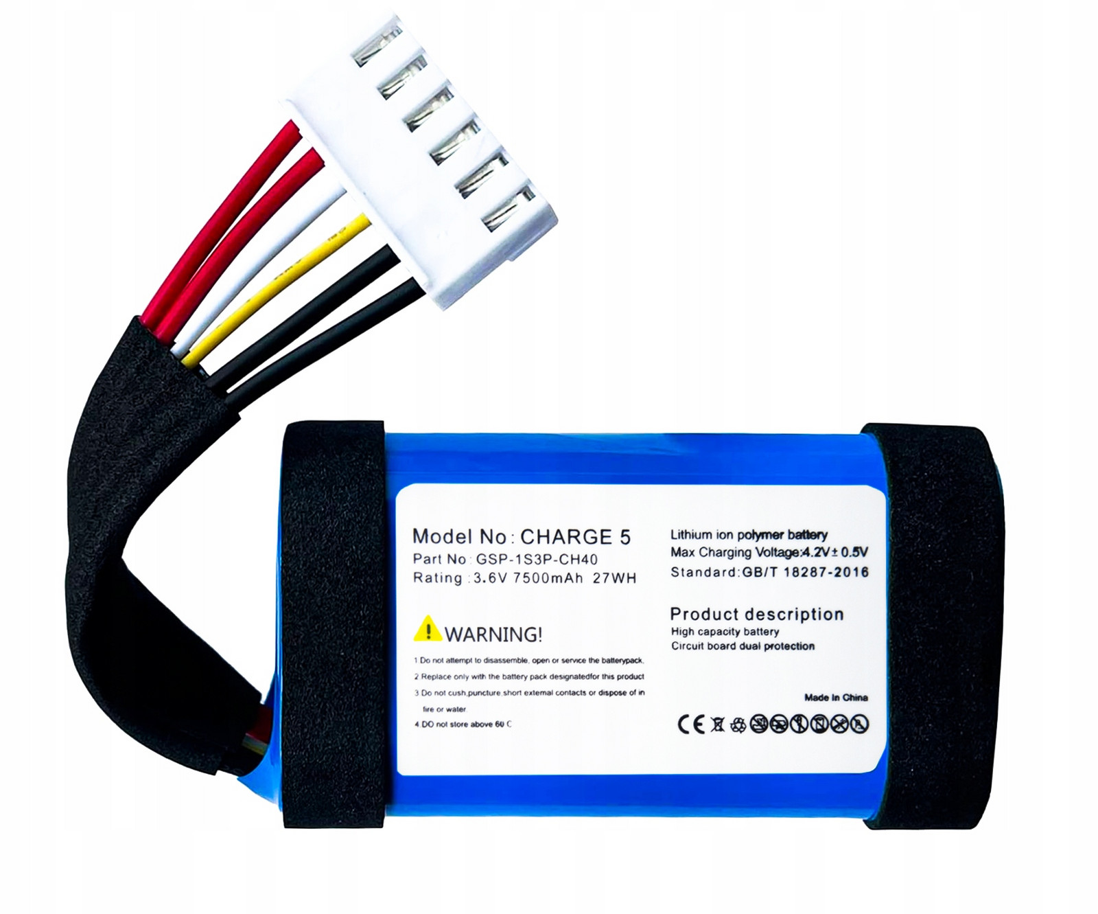 Nová baterie Akumulátor GSP-1S3P-CH40 pro reproduktor Jbl Charge 5