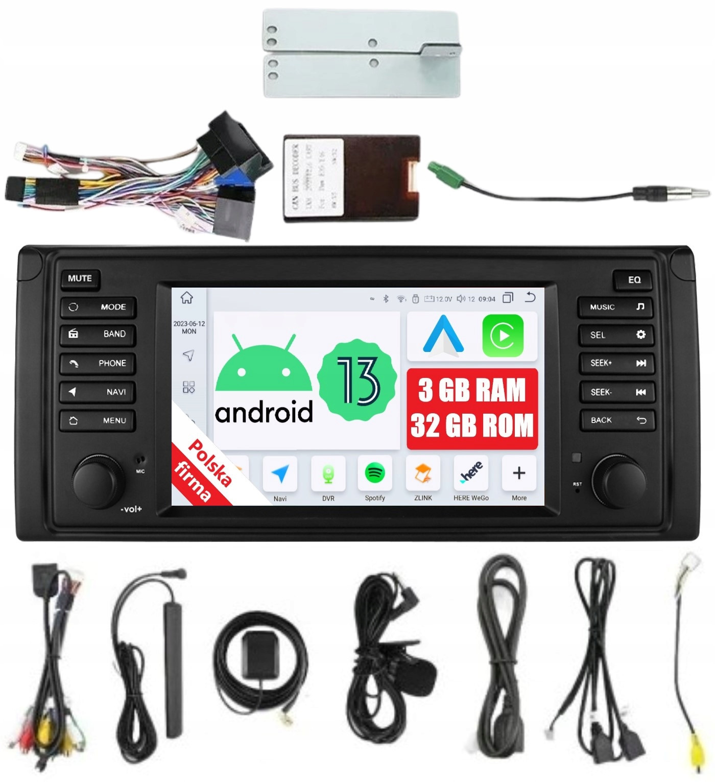 Rádio 2DIN Navigace Android Bmw Série 7 E38 3/32 Gb Dsp Carplay Lte