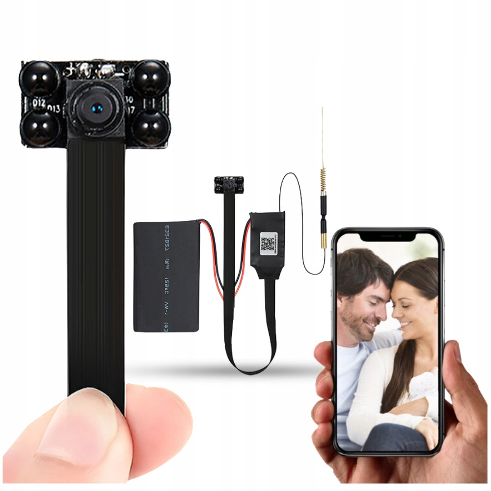 Mini Špionážní Kamera Skrytá Ir Noční Režim Wifi Detekce Náhled Vzdálený Fhd