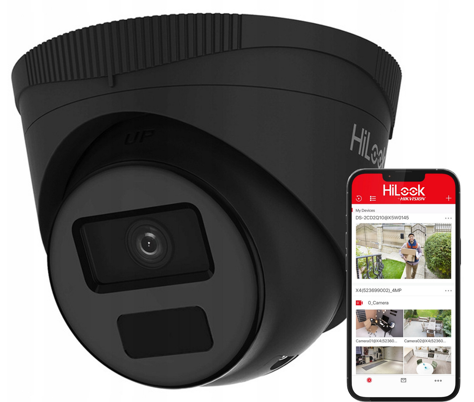 Ip kamera 4MPx Kopulová IPC-T241H-C Black Venkovní Den/Noc IR20m PoE