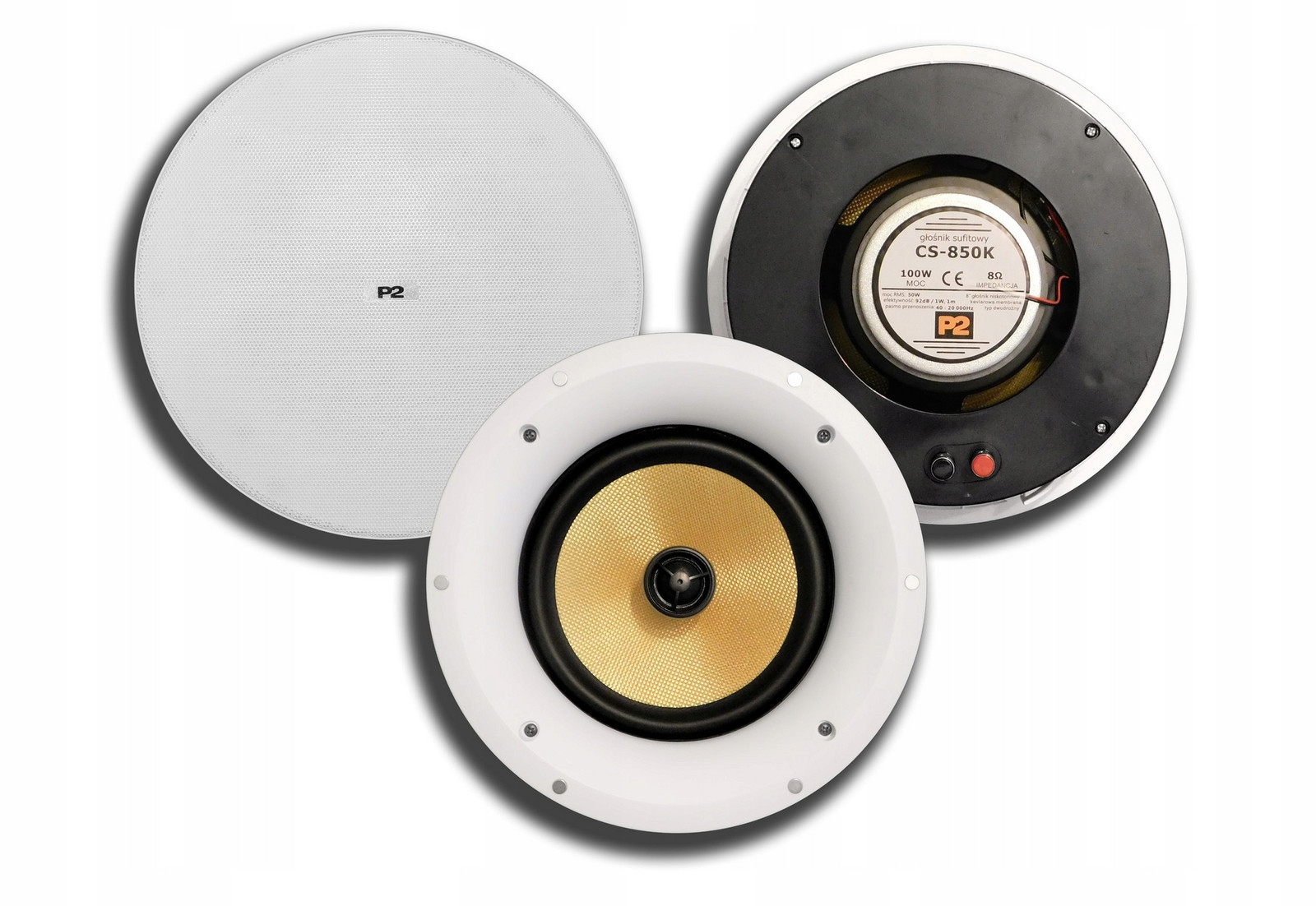 CS-850K stropní dvoupásmový reproduktor P2 50 W, 8 ohm, bílý