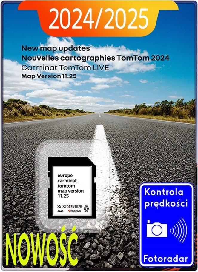 Mapa Renault Karta 11.25 Carminat Megane Clio Laguna Scenic 2025 Pl