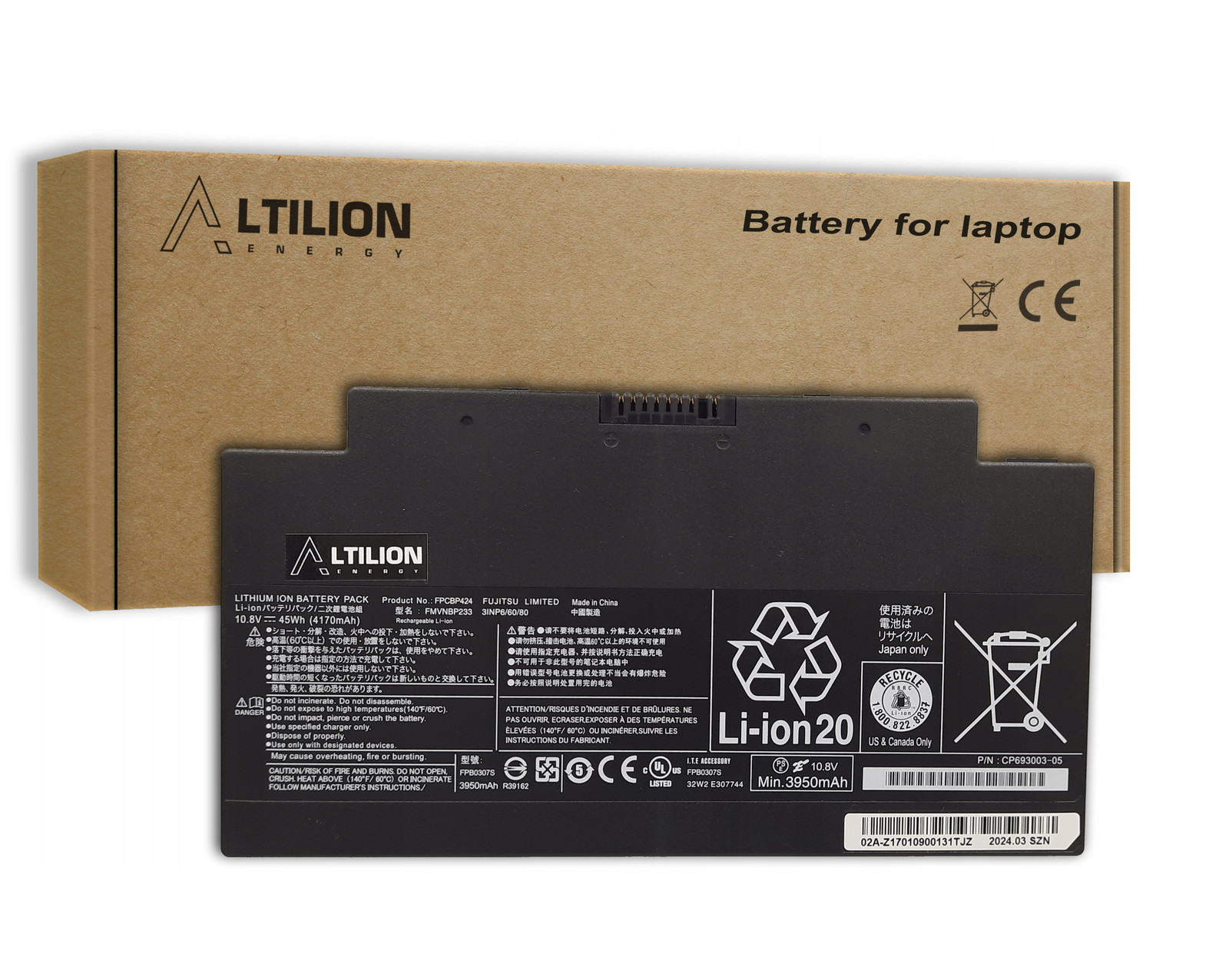 Baterie FPCBP424 FPB0307S pro Fujitsu LifeBook A3510 A3511 U536 AH556 AH77