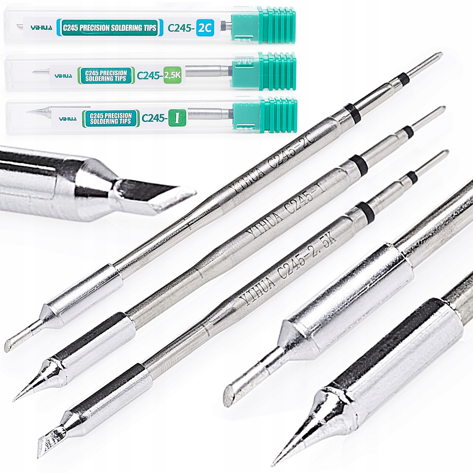 Sada 3 Pájecích Hrotů Yihua C245 T245 2C 2.5K Pro Pájení Techrebal