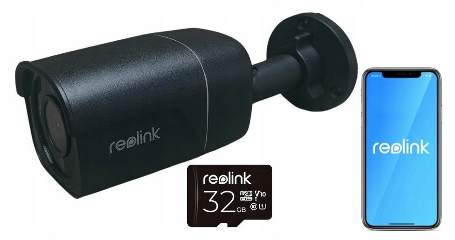 Kamera Reolink P330 PoE 8MP P2P Ir 30m barva v noci černá 32GB Karta