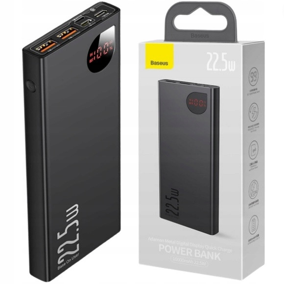 Baseus Adaman Metal 10000mAh 22.5W černá