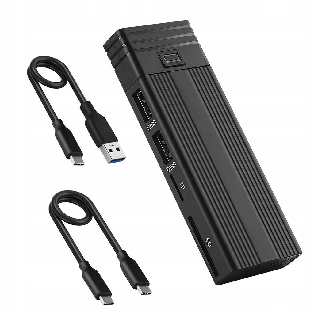 Pouzdro Pro Disk M.2 Nvme Ssd 2V1 S Usb 3.2 GEN2 Hubem Čtečka Sd Karet
