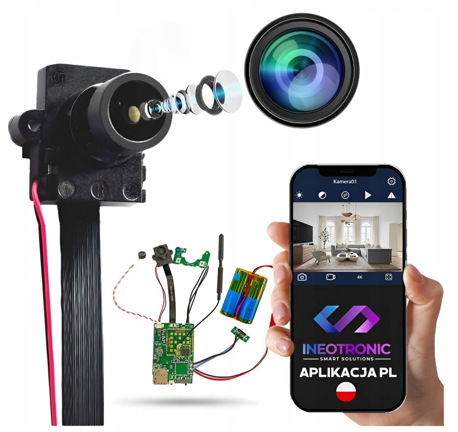 Mini Špionážní Kamera Skrytá Wifi Detekce Pohyb Vzdálený Náhled 2,4 5GHz