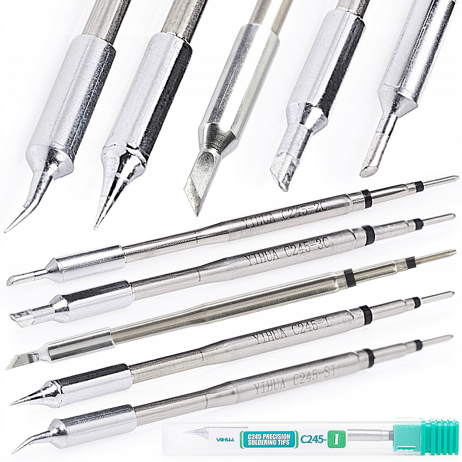 Sada 5 Hrotů Pájecí Hrot Yihua C245 T245 modely 2C 3C 3.2K A Is