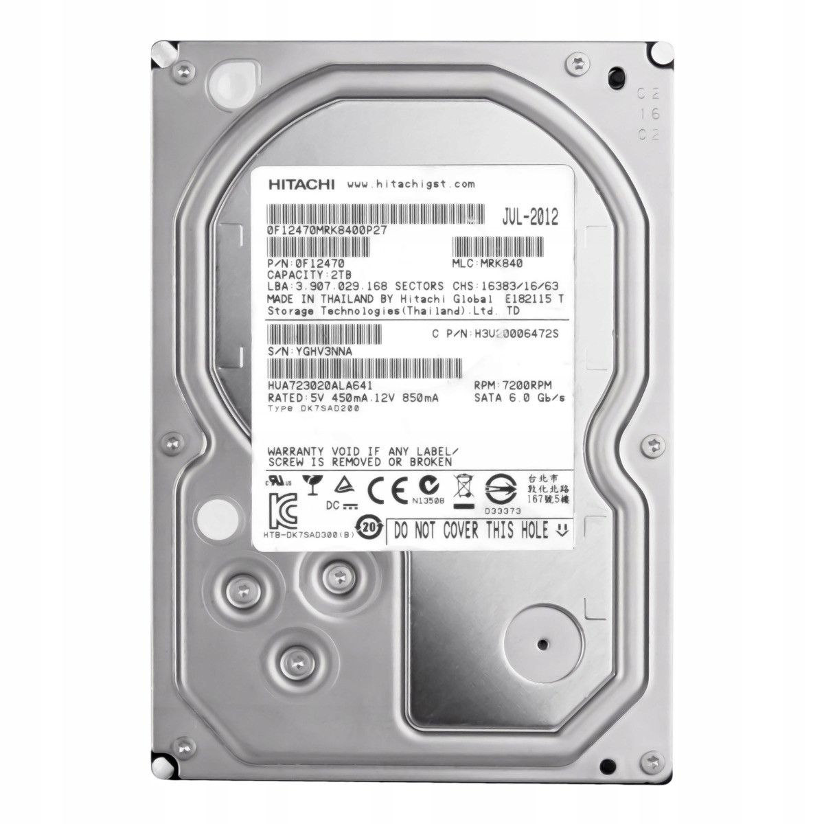 HUA723020ALA641 2TB 7,2k Sata III 64MB 3,5''