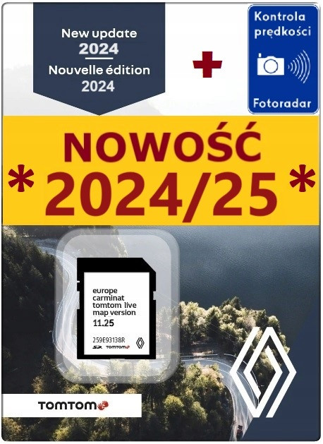 Mapa Renault Karta 11.25 Carminat Live Megane Clio Laguna Scenic 2025 Pl