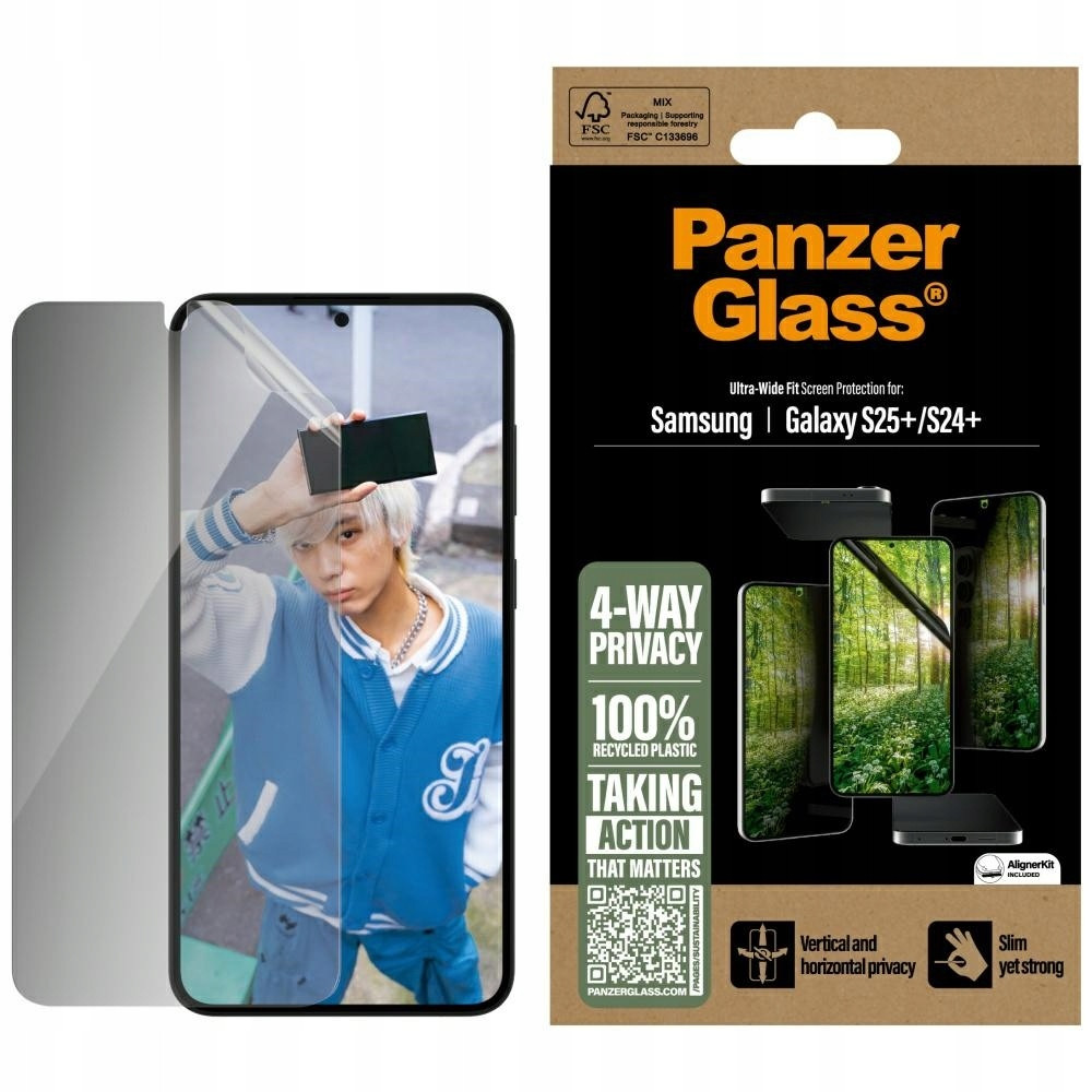 Sklo tajné pro Samsung Galaxy S25 Plus/S24 Plus PanzerGlass aplikátor