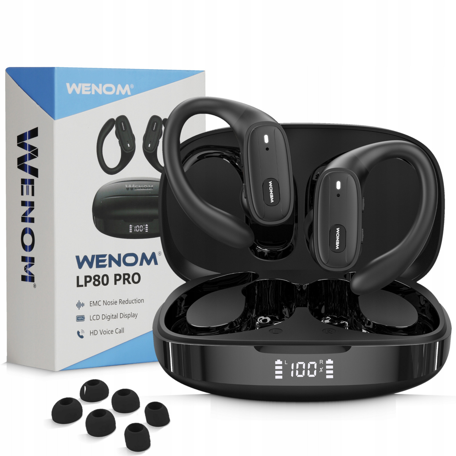 Sportovní sluchátka LP-80 Bluetooth 5.3 Pro bass Bezdrátové Hd hovory