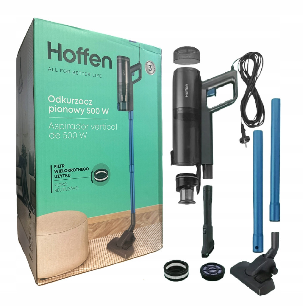 Tyčový vysavač Hoffen 500W 15kPa AD-058 Modrý