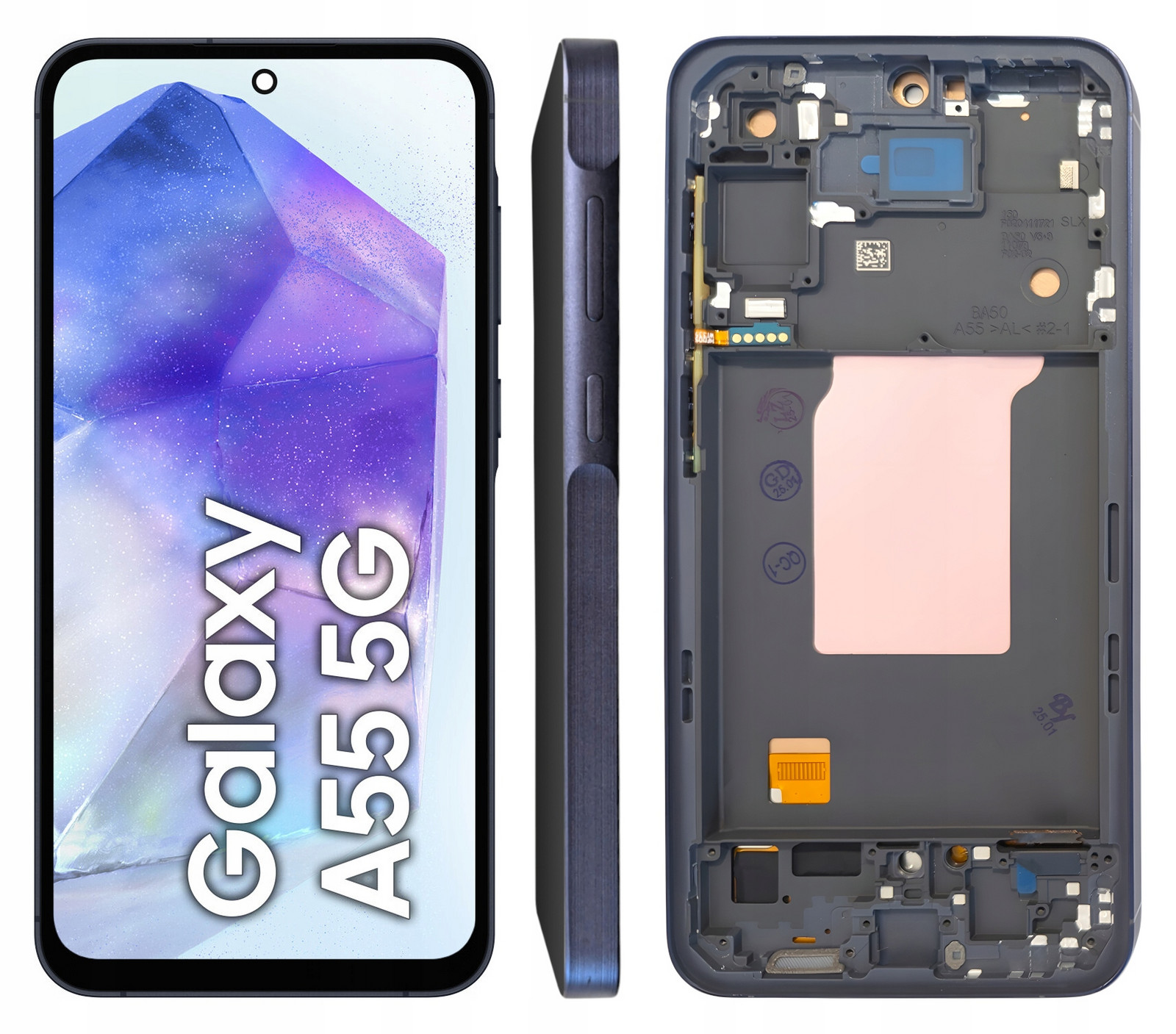 LCD displej Rychlý Dotyk Pro Samsung Galaxy A55 Incell Rámeček Modrý