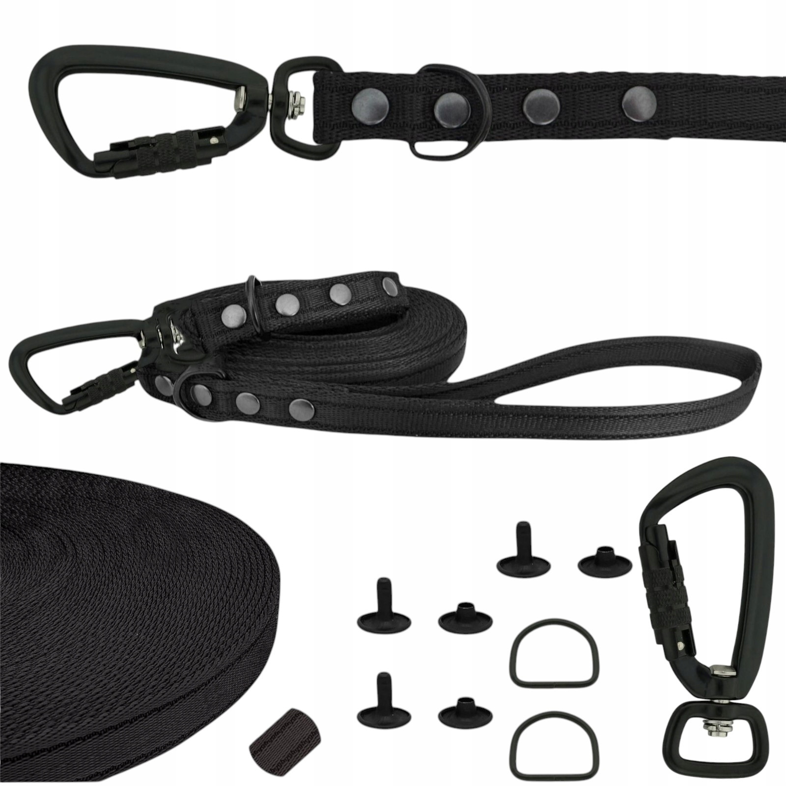 Vodítko Prošívané Lanko Silné Odolné Protiskluz Hliníková Karabina 10M 20MM