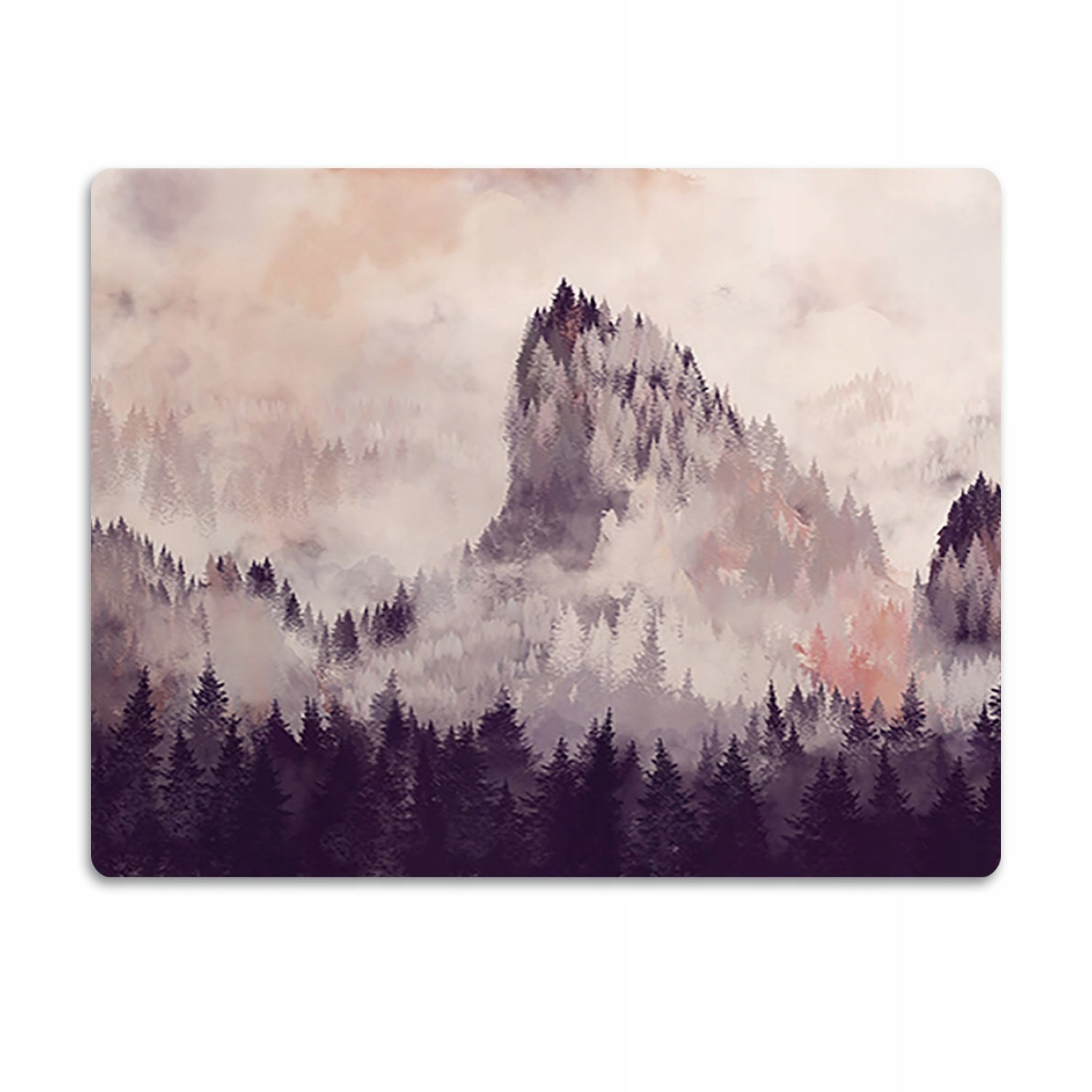 Podložka pro kočky a psa pod misky Hora v lese 60x40cm