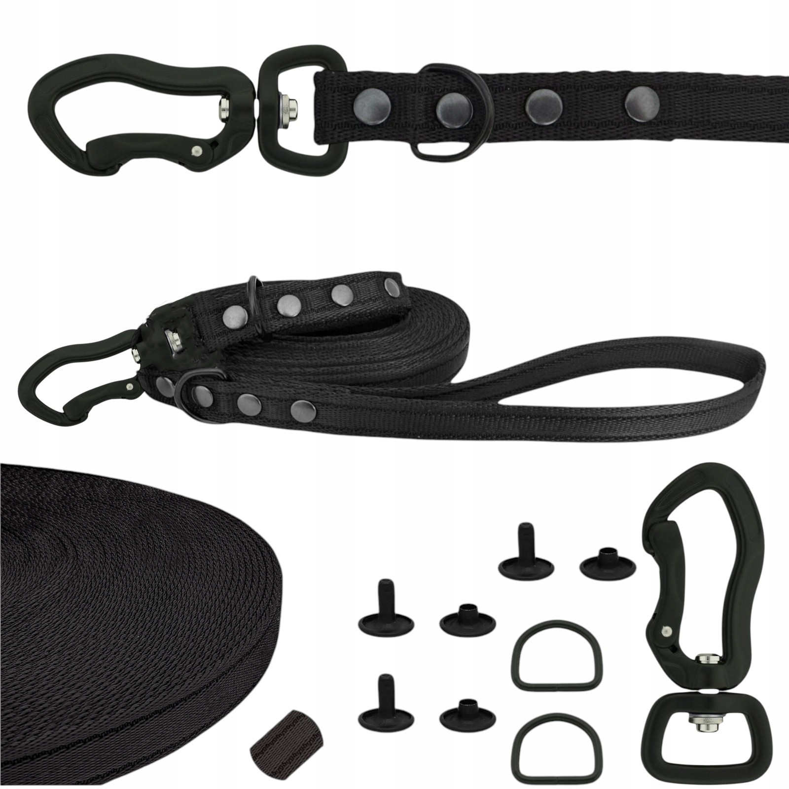 Vodítko Prošívané Lanko Silné Odolné Protiskluzová Karabina Hliník 3M 20MM