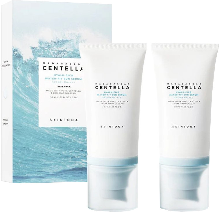 SKIN1004 Dárková sada opalovacích krémů SPF 50+ Madagascar Centella (Hyalu-Cica Water-Fit Sun Serum)