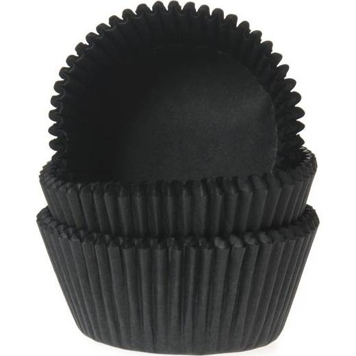 Černé košíčky na cupcake 1000ks 50x33mm - House of Marie