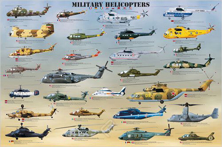 EUROGRAPHICS Plakát, Obraz - Military helicopters