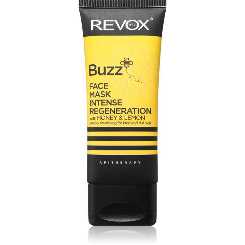 Revox B77 Buzz Face Mask Intense Regeneration regenerační pleťová maska s vyživujícím účinkem Lemon & Honey 65 ml