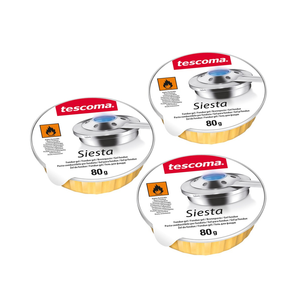 Hořlavý fondue gel GrandCHEF, 3 ks