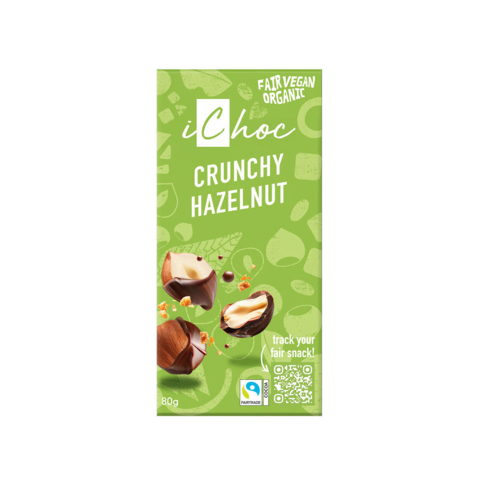 Čokoláda křupavý oříšek iChoc vegan 80 g BIO VIVANI