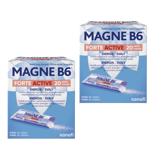 Magne B6 Forte Active 20 sáčků - balení 2 ks