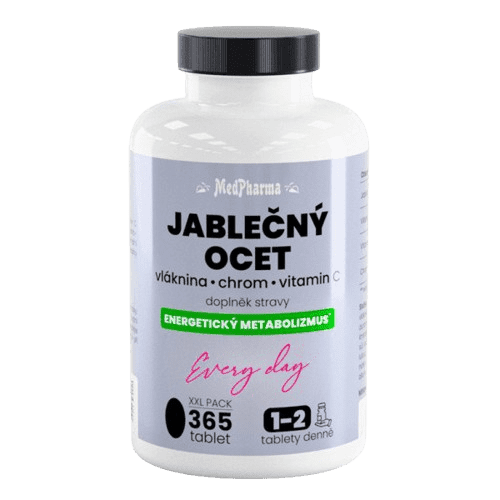 MedPharma Jablečný ocet vlákn./chrom/vit.C tbl.365