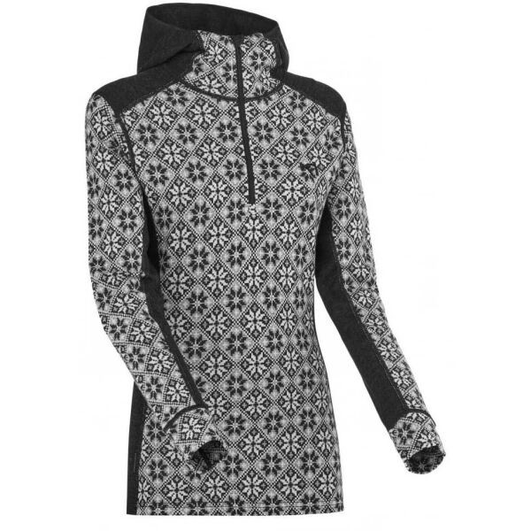 KARI TRAA ROSE Dámské merino triko s dlouhým rukávem, černá, velikost