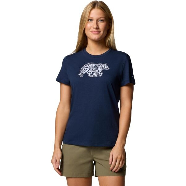 Columbia RUBY SPRINGS GRAPHIC FITTED SS Dámské tričko, tmavě modrá, velikost