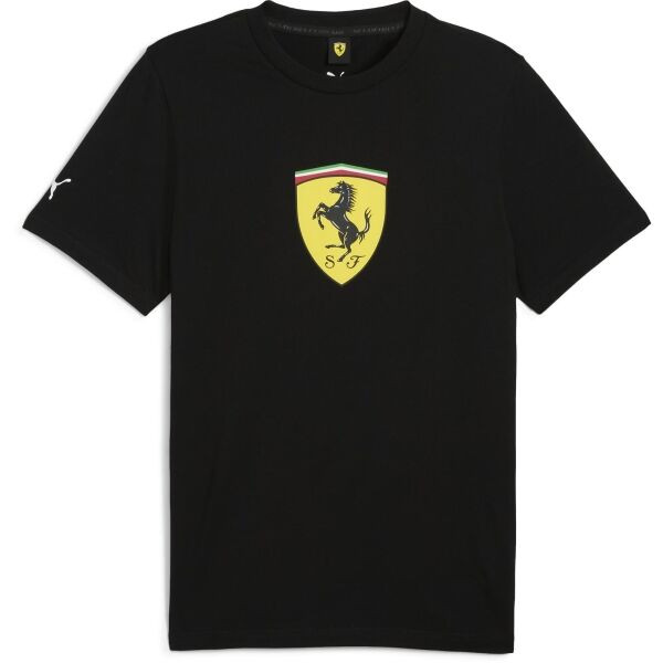 Puma FERRARI RACE COLORED BIG SHIELD TEE Pánské triko, černá, velikost