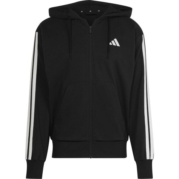 adidas ESSENTIALS 3-STRIPES FRENCH TERRY Pánská mikina, černá, velikost