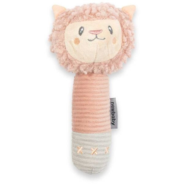 NEW BABY LAMA Plyšová hračka s kousátkem, béžová, velikost