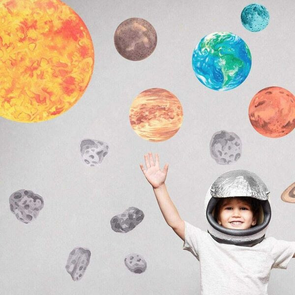 BAYO SLUNEČNÍ SOUSTAVA S Samolepka na zeď, mix, velikost