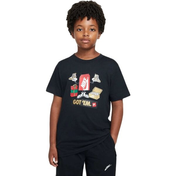 Nike SPORTSWEAR Dětské tričko, černá, velikost