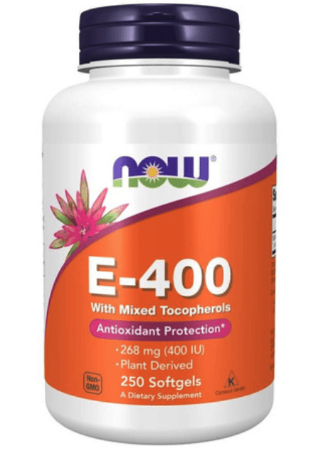 Now® Foods NOW Vitamin E 400 IU s tokoferoly, 250 softgelových kapslí