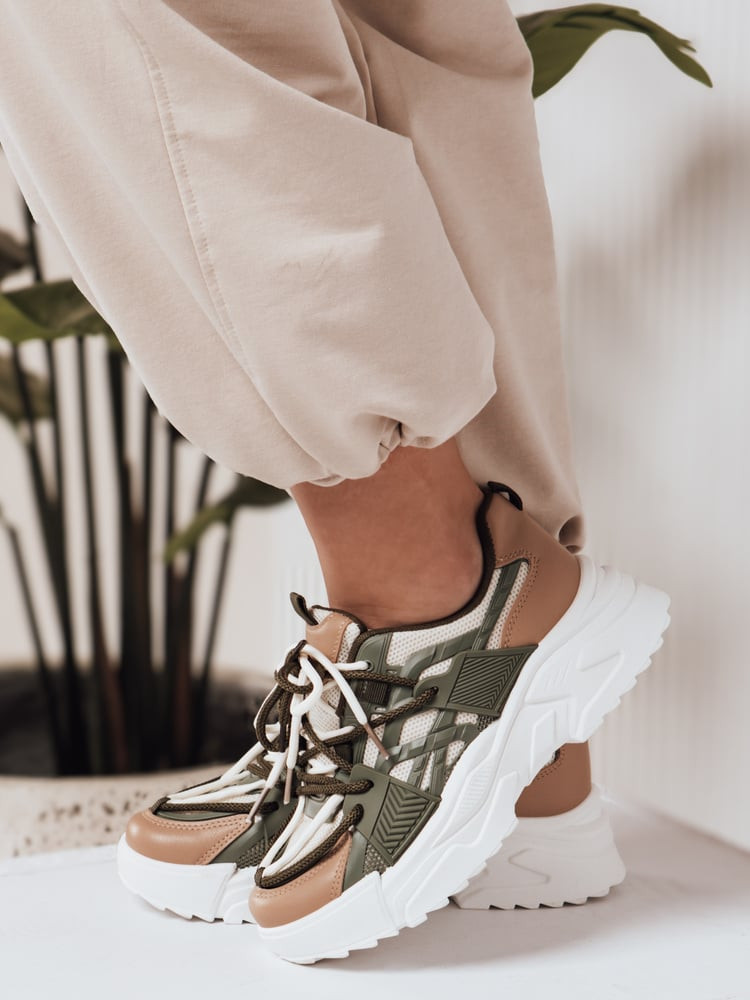 Sportowe sneakersy damskie RUNWIN zielone Dstreet