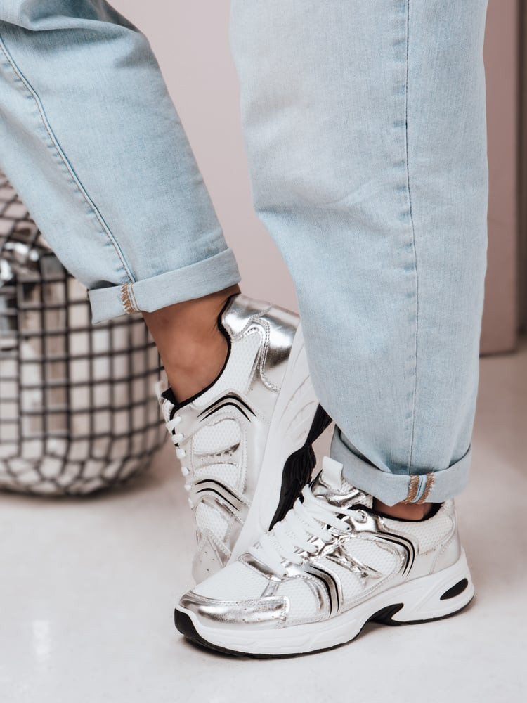 Sneakersy damskie na płaskiej podeszwie GLISSWALK beżowe Dstreet