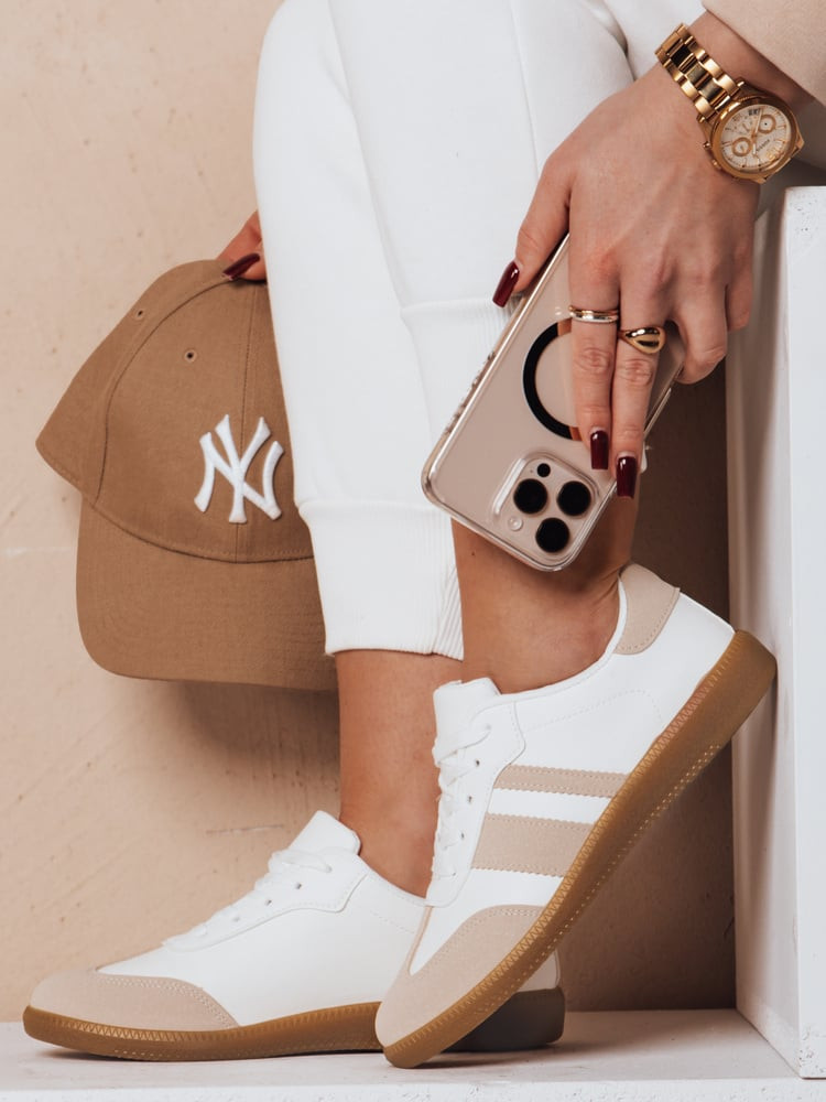 Sportowe sneakersy damskie NISTI beżowe Dstreet