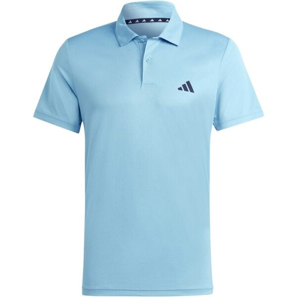 adidas TRAIN ESSENTIALS BASE POLO Pánské polo triko, světle modrá, velikost
