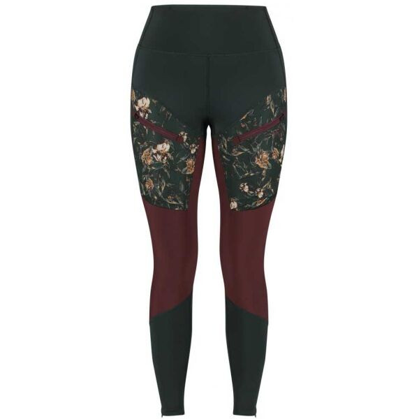 KARI TRAA ANE HIKING Dámské turistické legíny, tmavě zelená, velikost