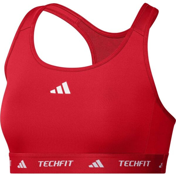adidas TECHFIT MEDIUM-SUPPORT BRA Dámská podprsenka, červená, velikost