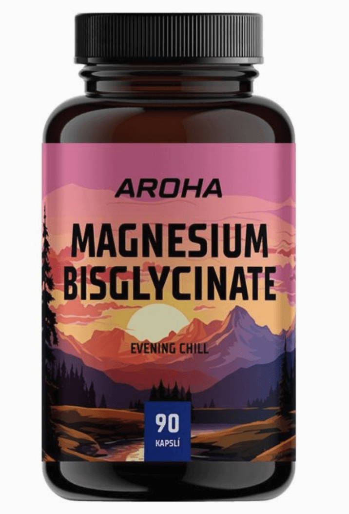 Aroha Magnesium Bisglycinate, Hořčík bisglycinát, 90 kapslí