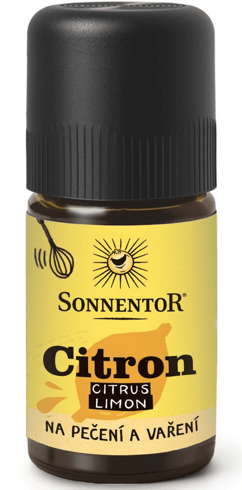 Sonnentor Citron, éterický olej na pečení a vaření, BIO, 5 ml