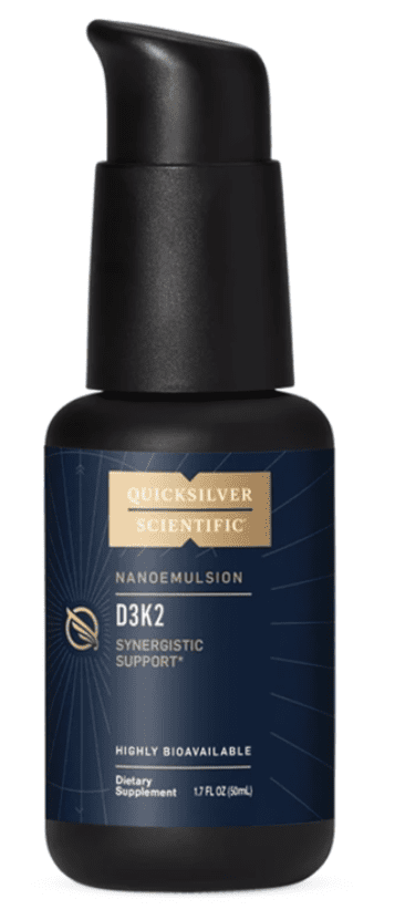 Quicksilver Scientific D3K2, vitaminy D3 a K2, podpora kostí, nanoemulze, 50 ml