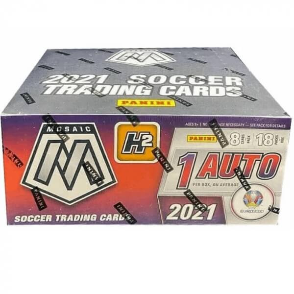 2020-21 Panini Mosaic EUFA Euro Soccer H2 Hobby Hybrid Box